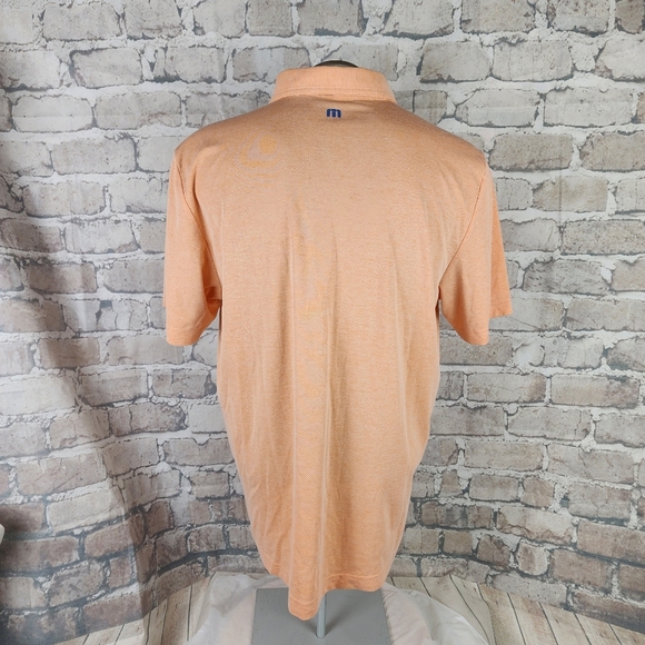 Travis Mathew Brogrammer Polo Shirt Pima Cotton Autumn Sunset Heather Size XL - Picture 9 of 16